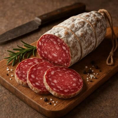Salame nostrano bresciano a grana grossa, prodotto artigianalmente