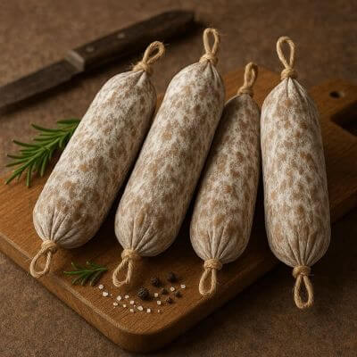 Salamine fresche bresciane, ideali da cuocere alla griglia